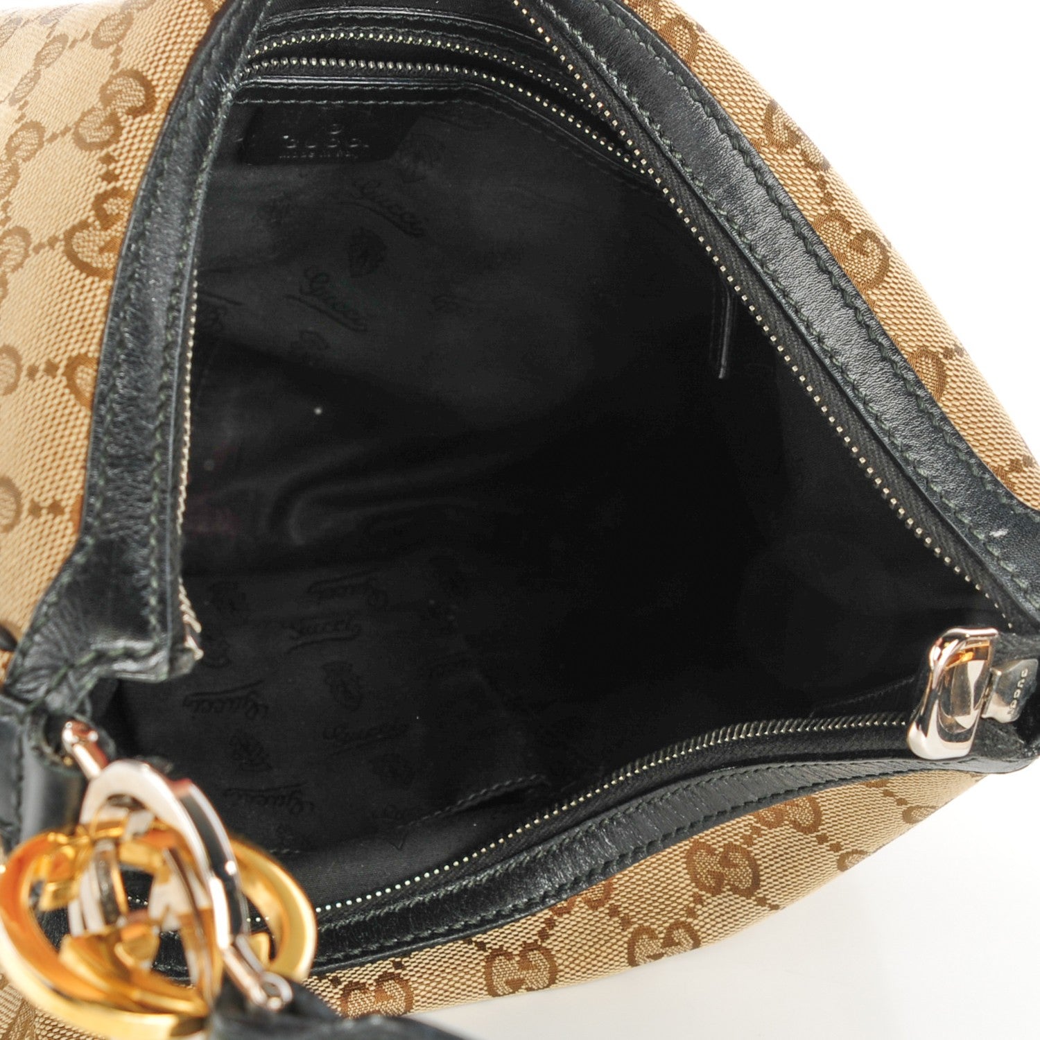 Gucci Monogram Medium GG Twins Hobo Black 5 of 8
