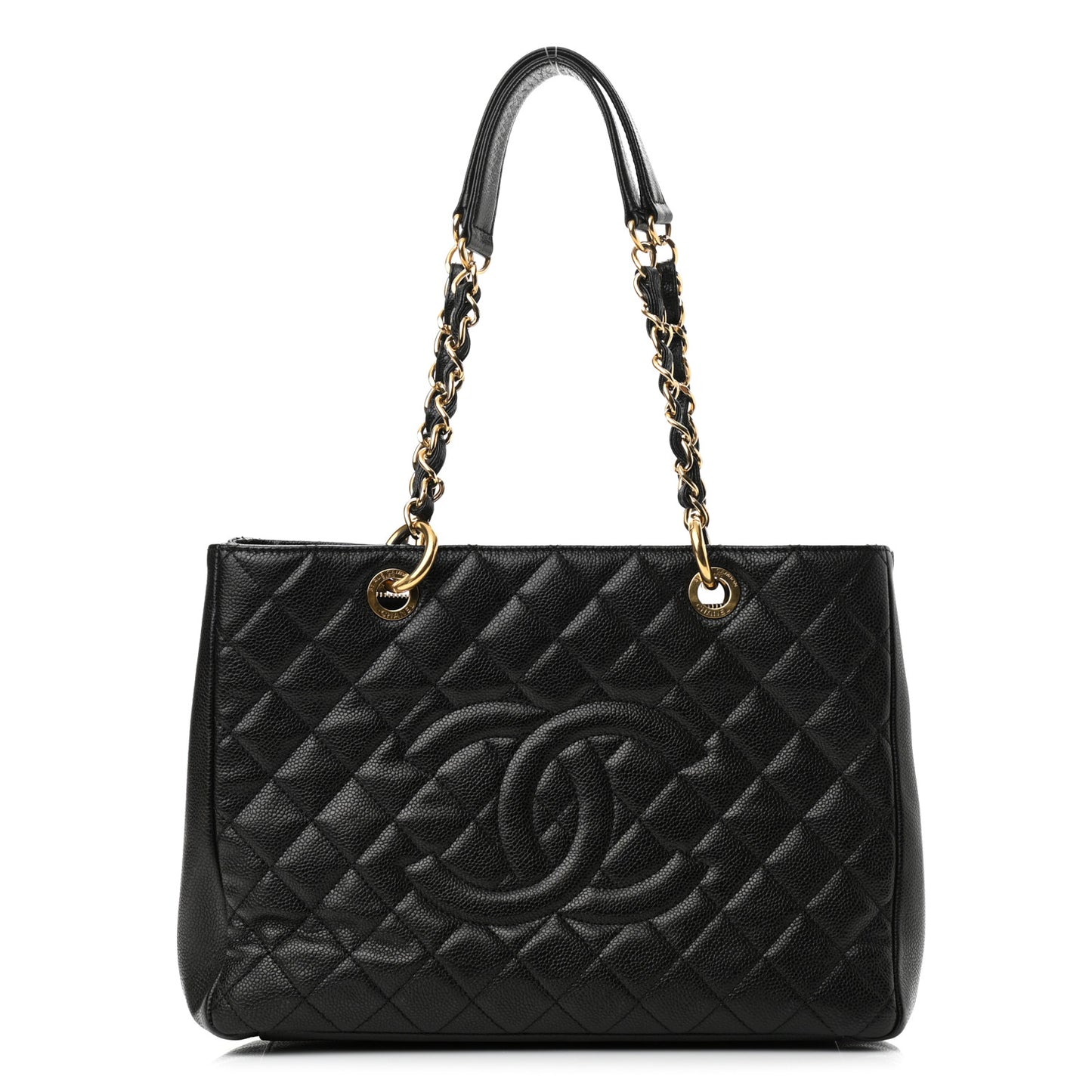 Caviar Quilted Grand Shopping Tote GST Black