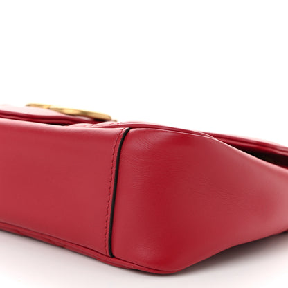 Gucci Calfskin Matelasse Small GG Marmont Shoulder Bag Hibiscus Red 10 of 10