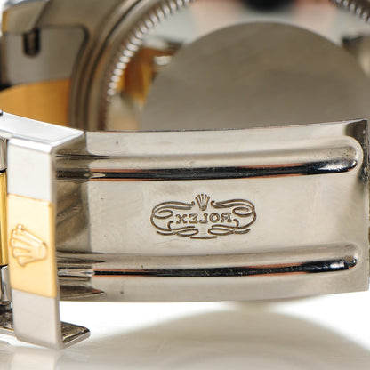 Rolex Stainless Steel 18K Yellow Gold 35mm Oyster Perpetual Date Yacht-Master Watch Slate 168623 4 of 5