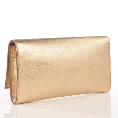 Saint Laurent Metallic Goatskin Small Belle De Jour Clutch Gold 3 of 7