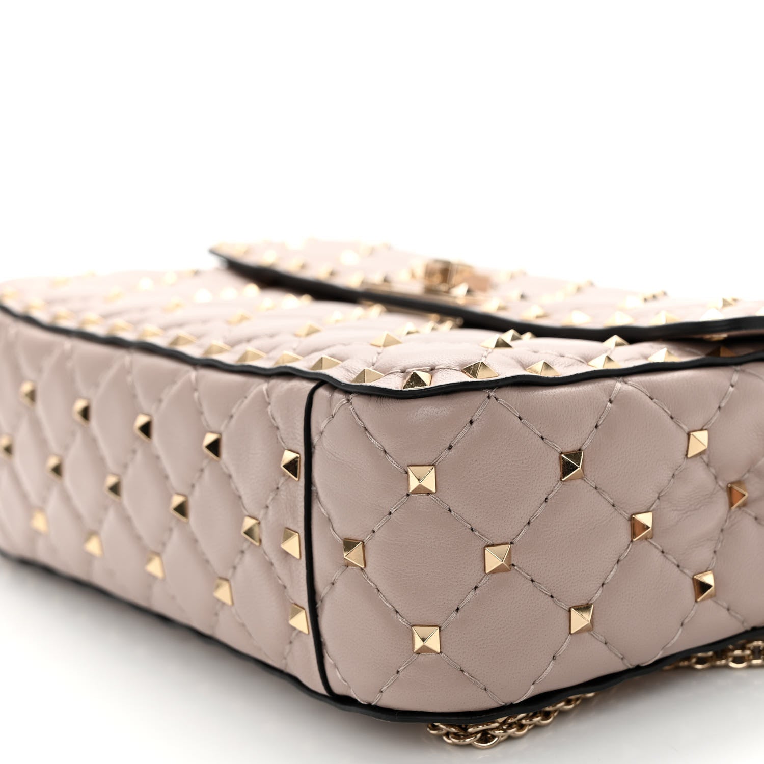 Valentino Garavani Nappa Medium Rockstud Spike Shoulder Bag Poudre 9 of 9