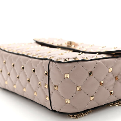 Valentino Garavani Nappa Medium Rockstud Spike Shoulder Bag Poudre 9 of 9
