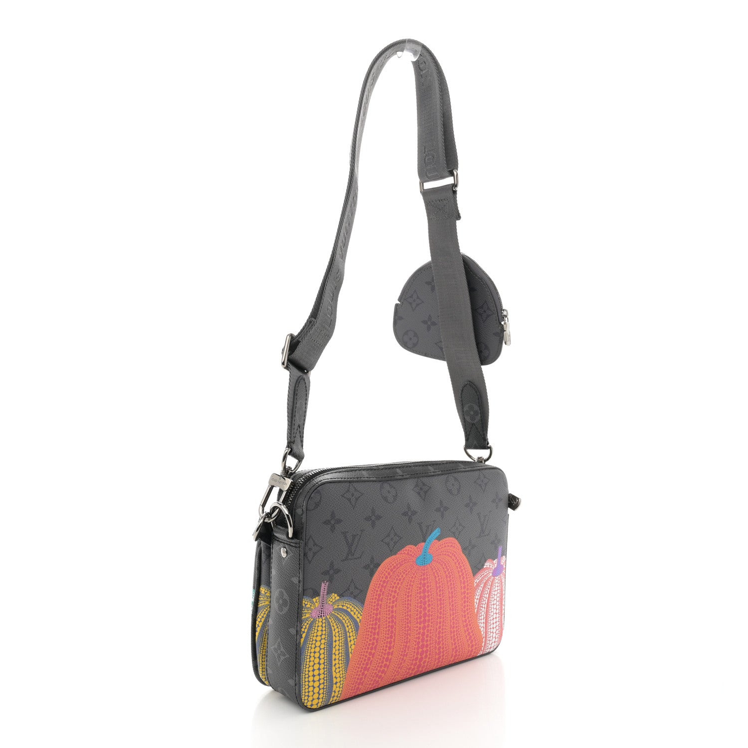 Louis Vuitton LV x YK Monogram Eclipse Reverse Pumpkin Trio Messenger 3 of 9