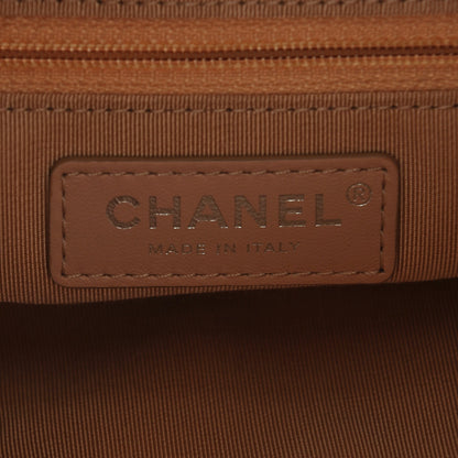 Chanel Lambskin Quilted Grip Clutch Nude 6 of 7
