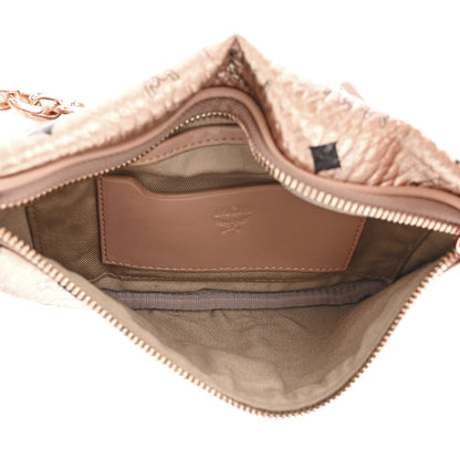 MCM Metallic Visetos Mini Stark Crossbody Chain Belt Bag Champagne Gold 5 of 9