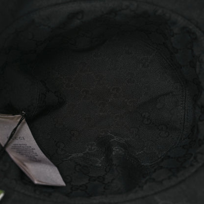 Gucci Wool Nylon GG Monogram Reversible Bucket Hat L Black Grey 12 of 18