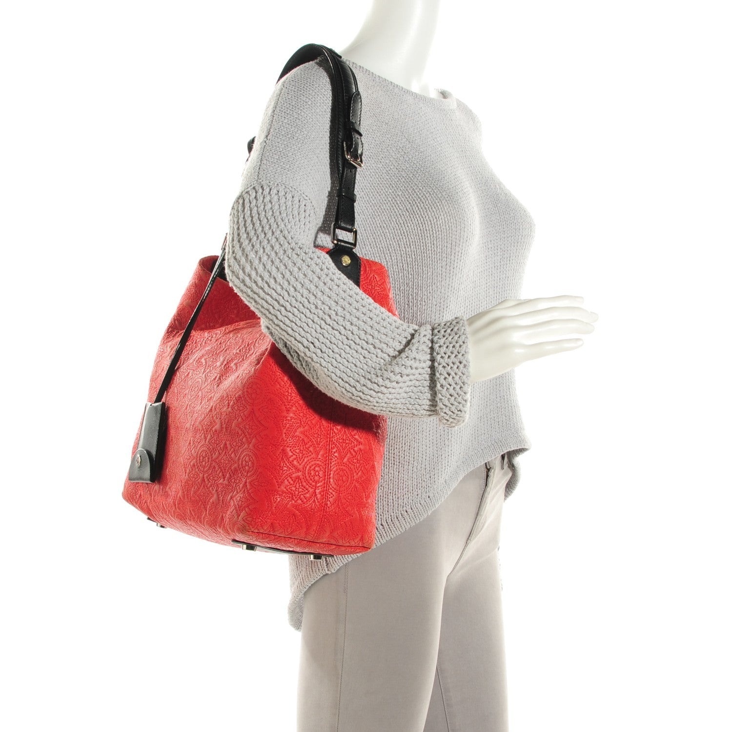 Louis Vuitton Monogram Lambskin Antheia Hobo PM Corail 2 of 7