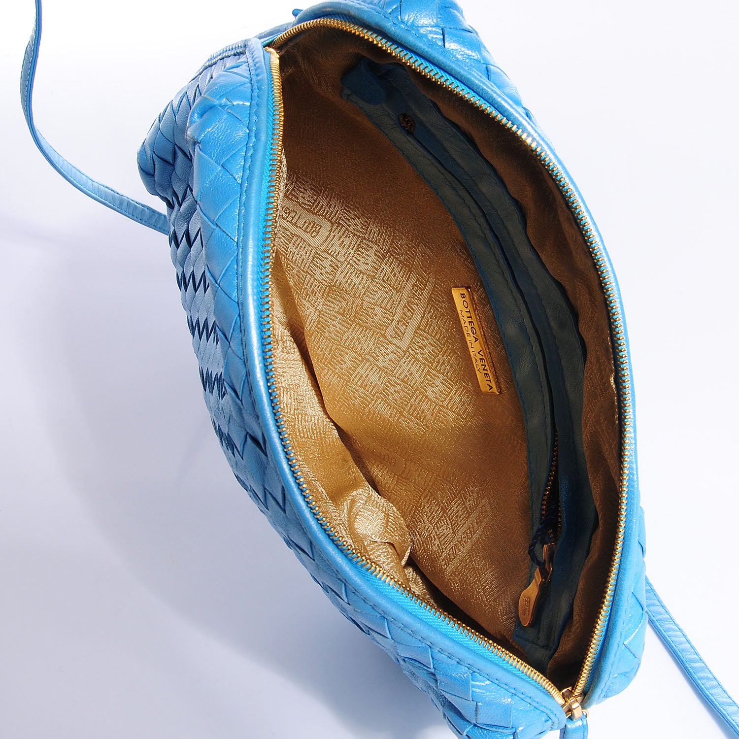 Bottega Veneta Vintage Nappa Intrecciato Crossbody Bag Light Blue 5 of 9