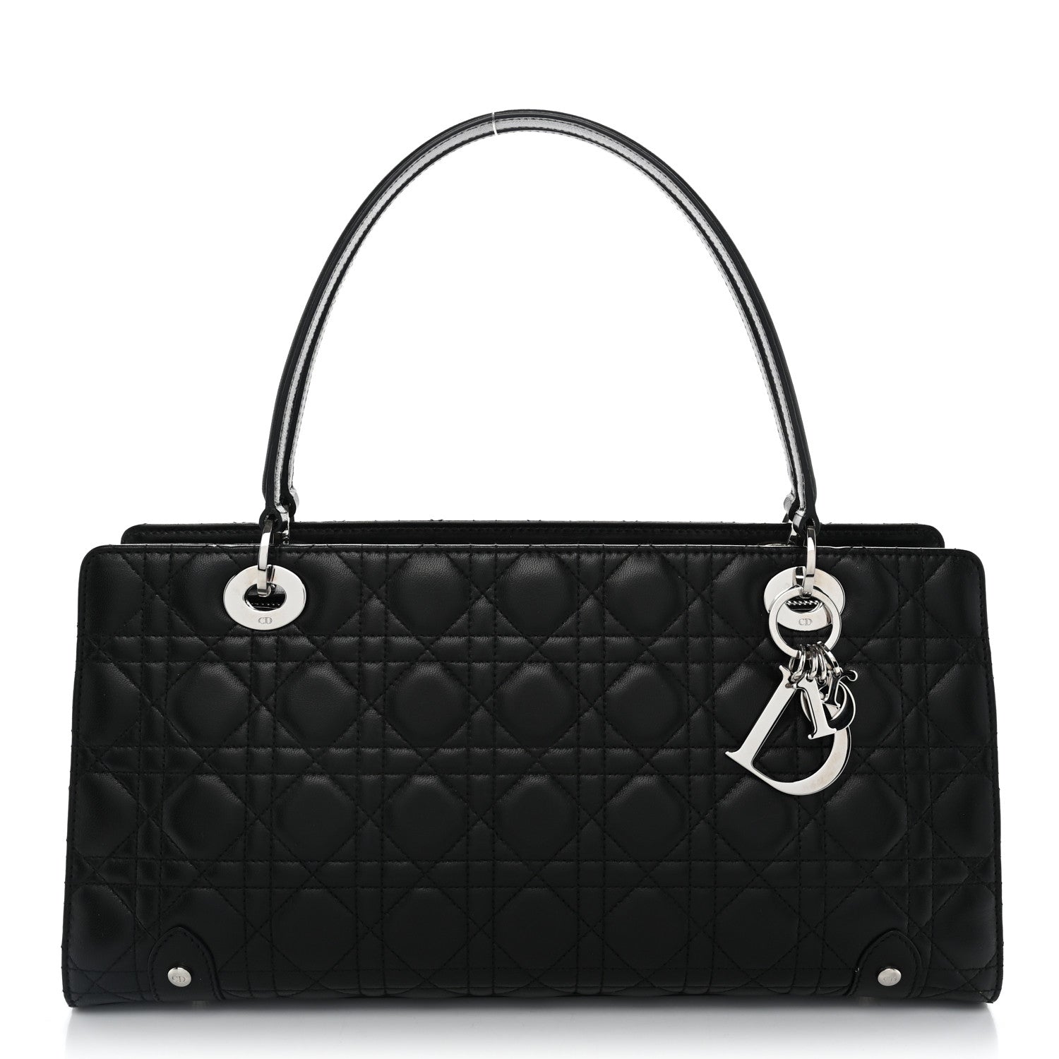 Christian Dior Lambskin Cannage Soft East West Tote Black 1 of 9