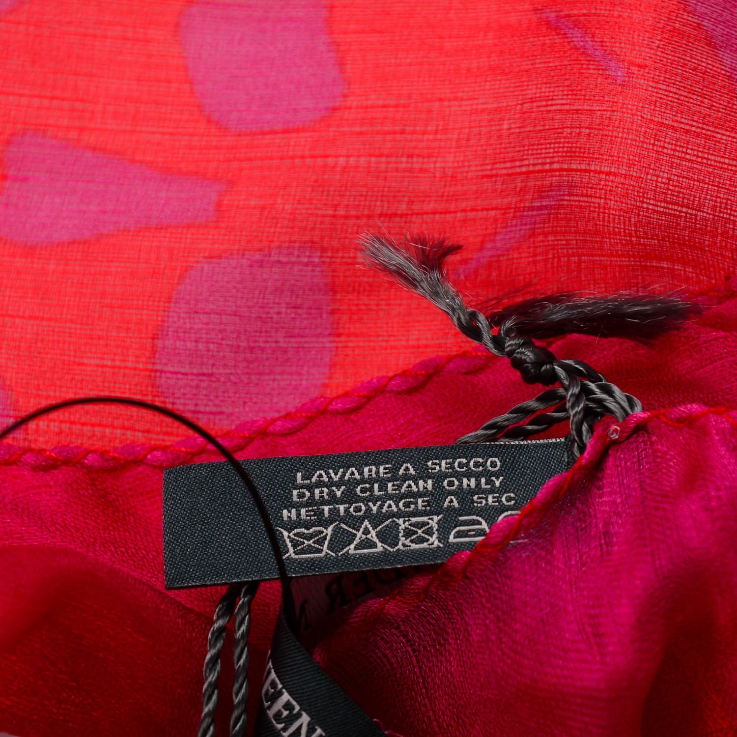 Alexander McQueen Silk Chiffon Skull Scarf Pink Orange 8 of 8