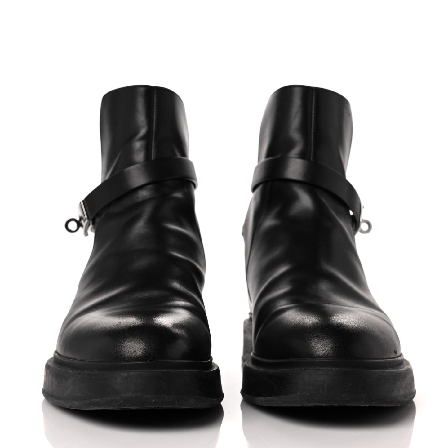 Calfskin Veo Ankle Boots 41.5 Black