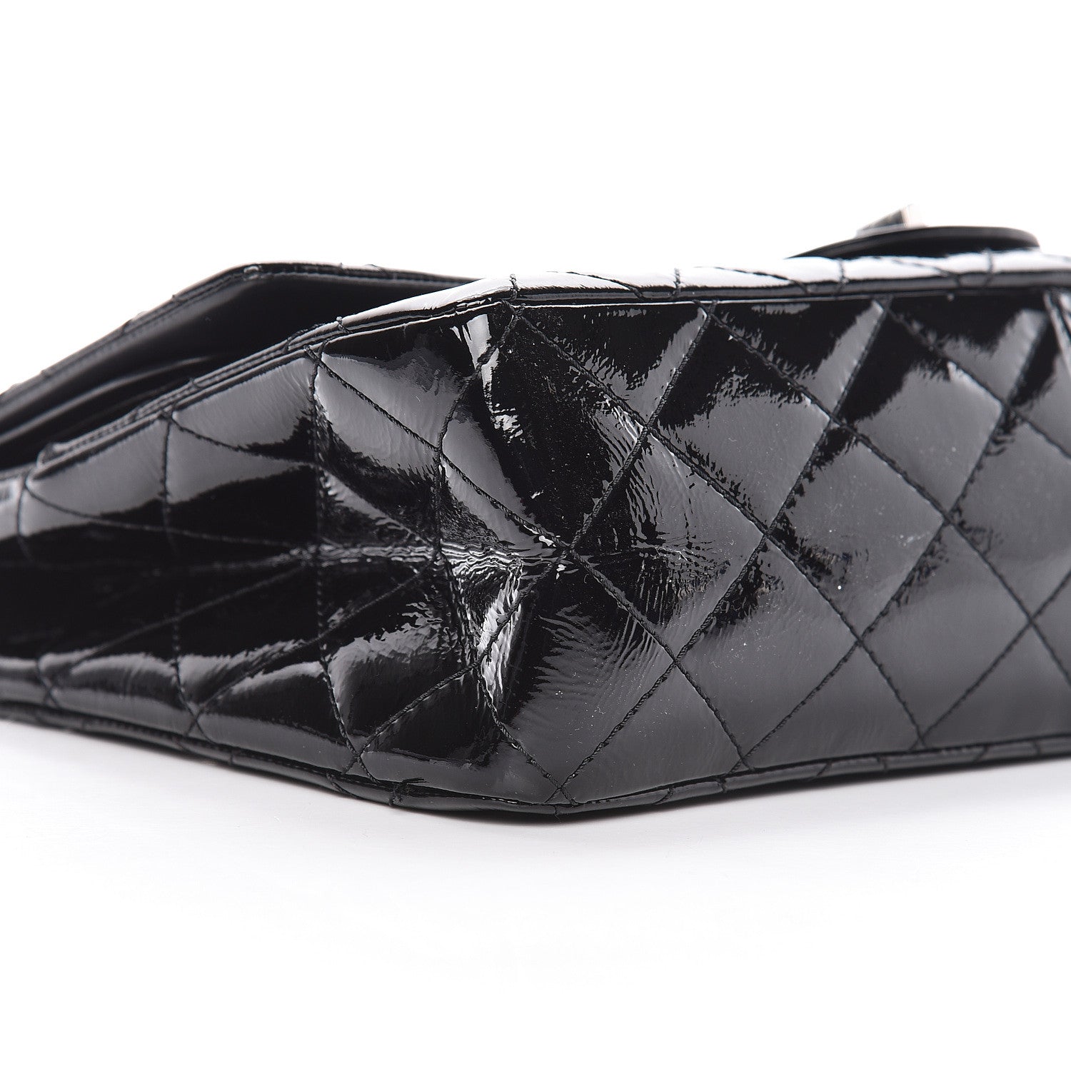 Chanel Distressed Patent Quilted 2.55 Reissue 227 Flap Black 14 of 16