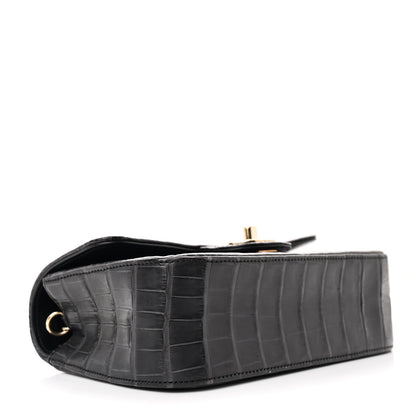 Chanel Shiny Alligator Mini Rectangular Flap Black 4 of 10