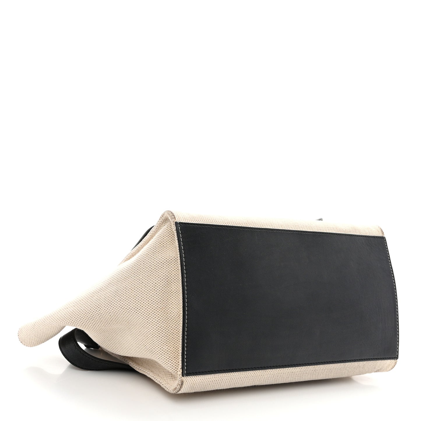 Smooth Calfskin Canvas Medium Trapeze Cream