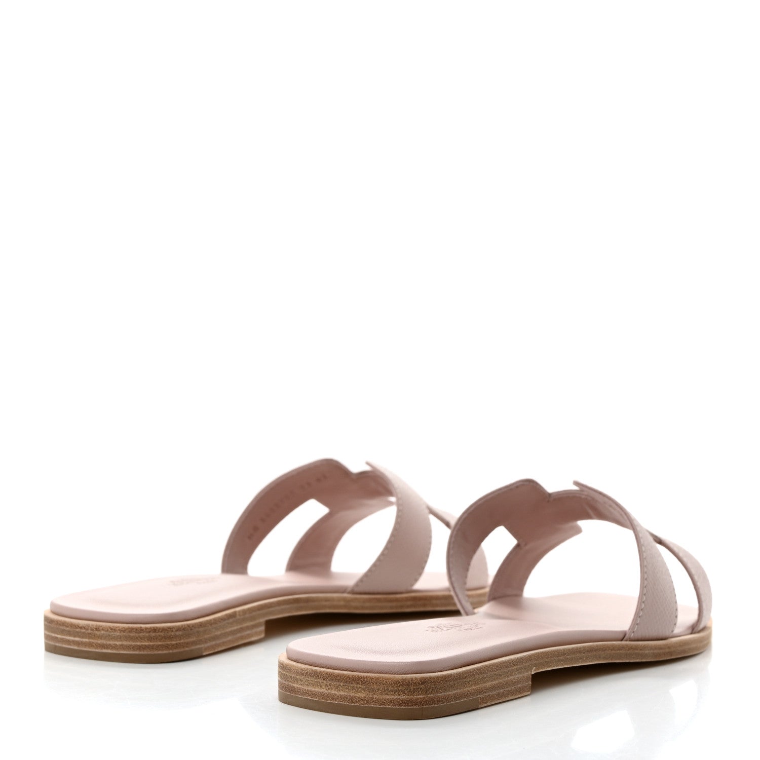 Hermes Epsom Oran Sandals 36.5 Rose Porcelaine 4 of 9