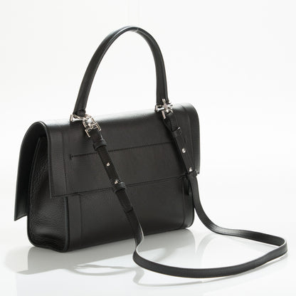 Givenchy Grained Calfskin Small Shark Lock Satchel Black 3 of 7