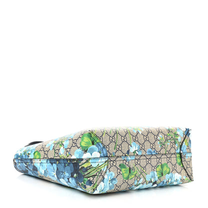 Gucci GG Supreme Monogram Blooms Small Reversible Tote Beige Blue Navy 4 of 10
