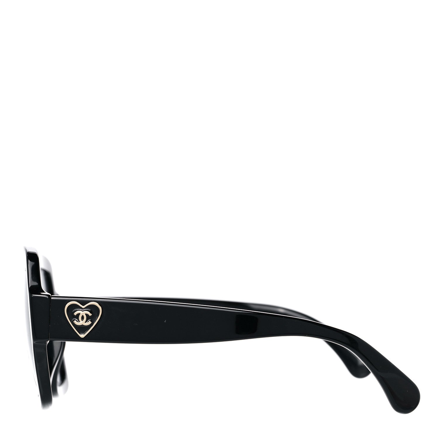 Chanel Acetate Square Heart Sunglasses 5479-A Black 3 of 10