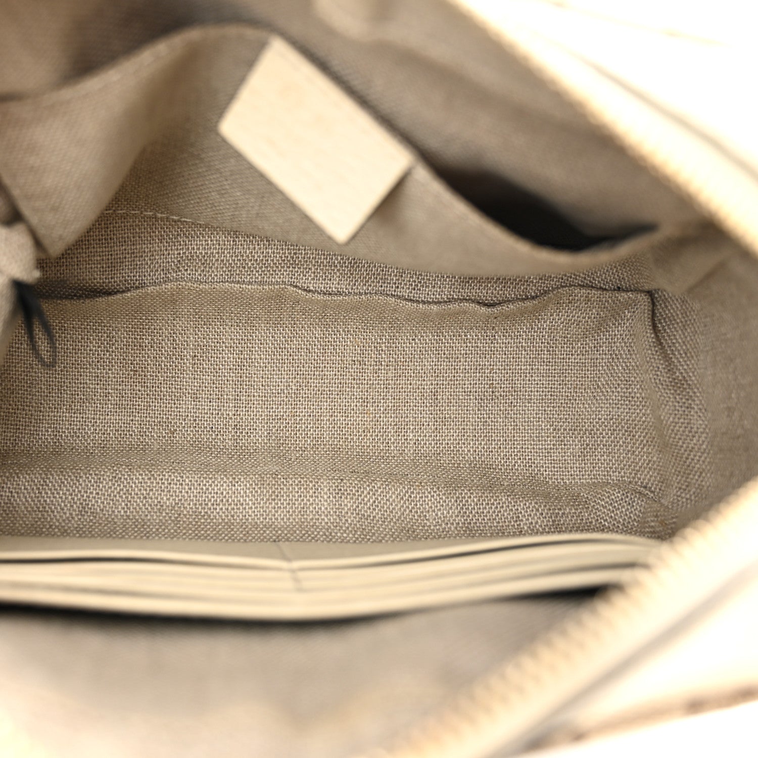 Gucci Monogram Dollar Calfskin Mini Bree Messenger Bag Beige Ebony Avoire 5 of 12