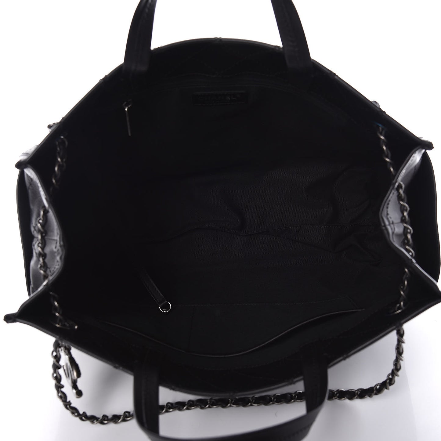Calfskin CC Pocket Tote Black