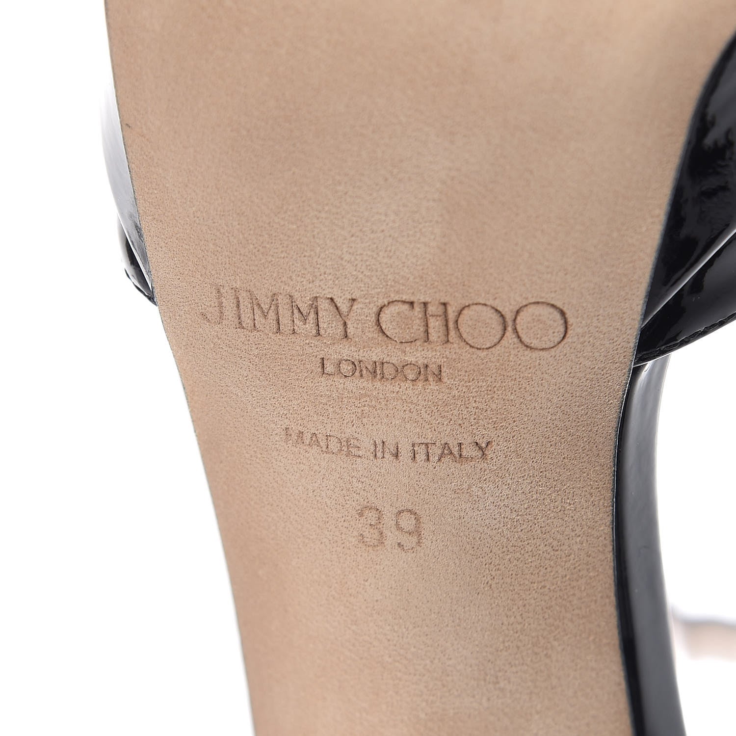 Jimmy Choo Patent Kayden Ankle Strap Pumps 39 Black 9 of 11