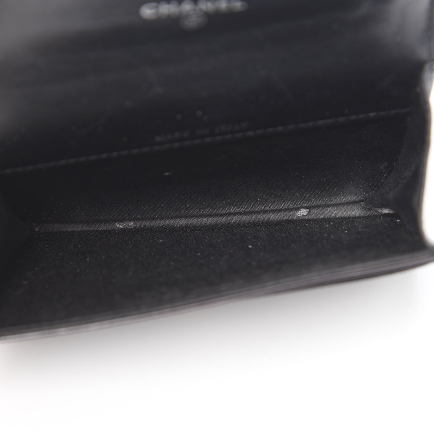 Chanel Patent Camellia Embossed Card Holder Black 5 of 8