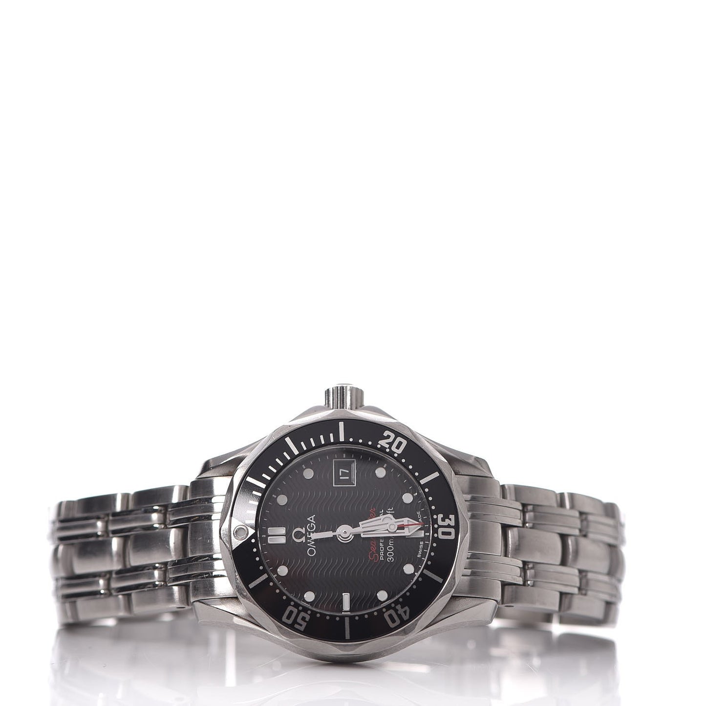 Stainless Steel 28mm Seamaster Quartz Watch Black 212.30.28.61.01.001