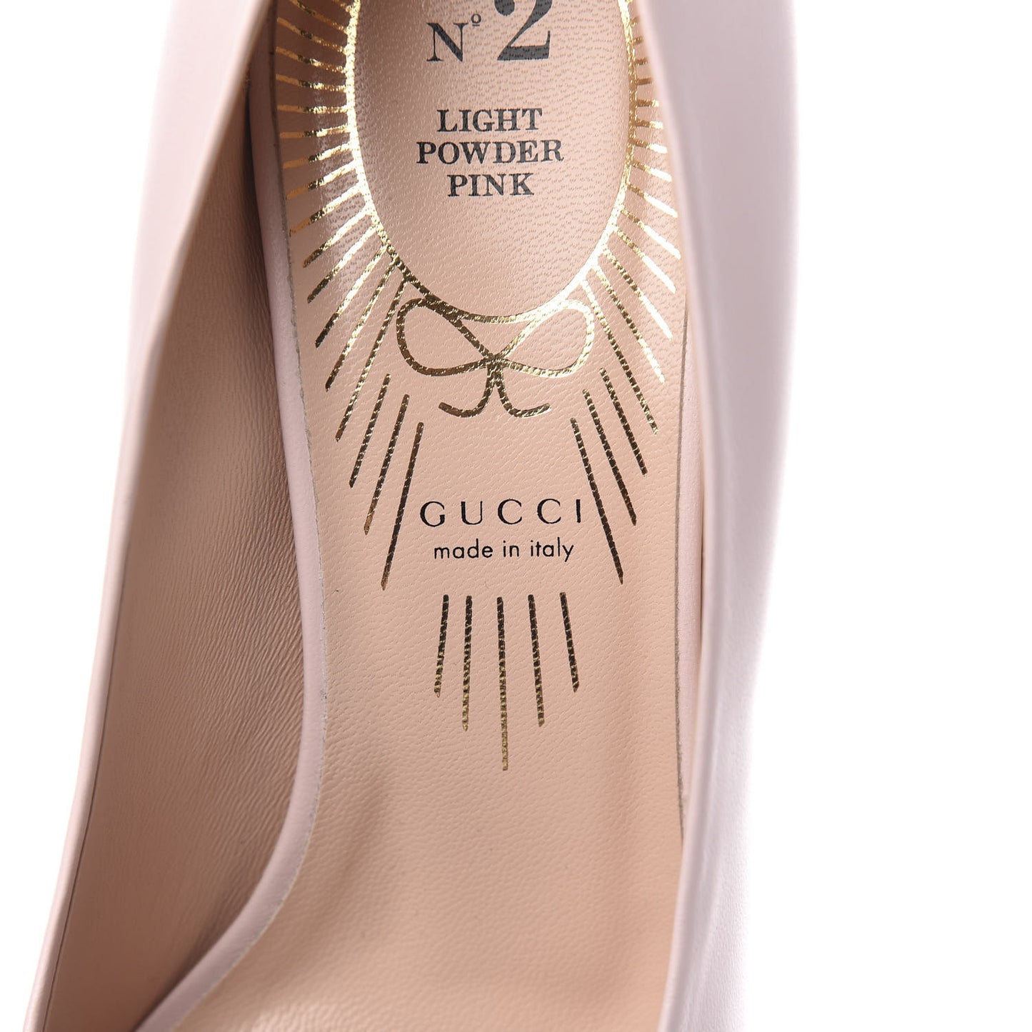 Nappa Bow High Heel Pumps 37.5 Light Powder Pink