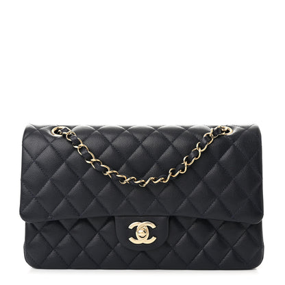 Chanel Caviar Quilted Medium Double Flap Navy 1 of 10
