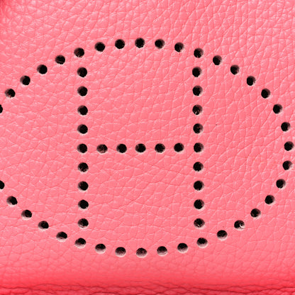 Hermes Taurillon Clemence Amazone Evelyne TPM Rose Azalee Rouge Pivoine 8 of 14