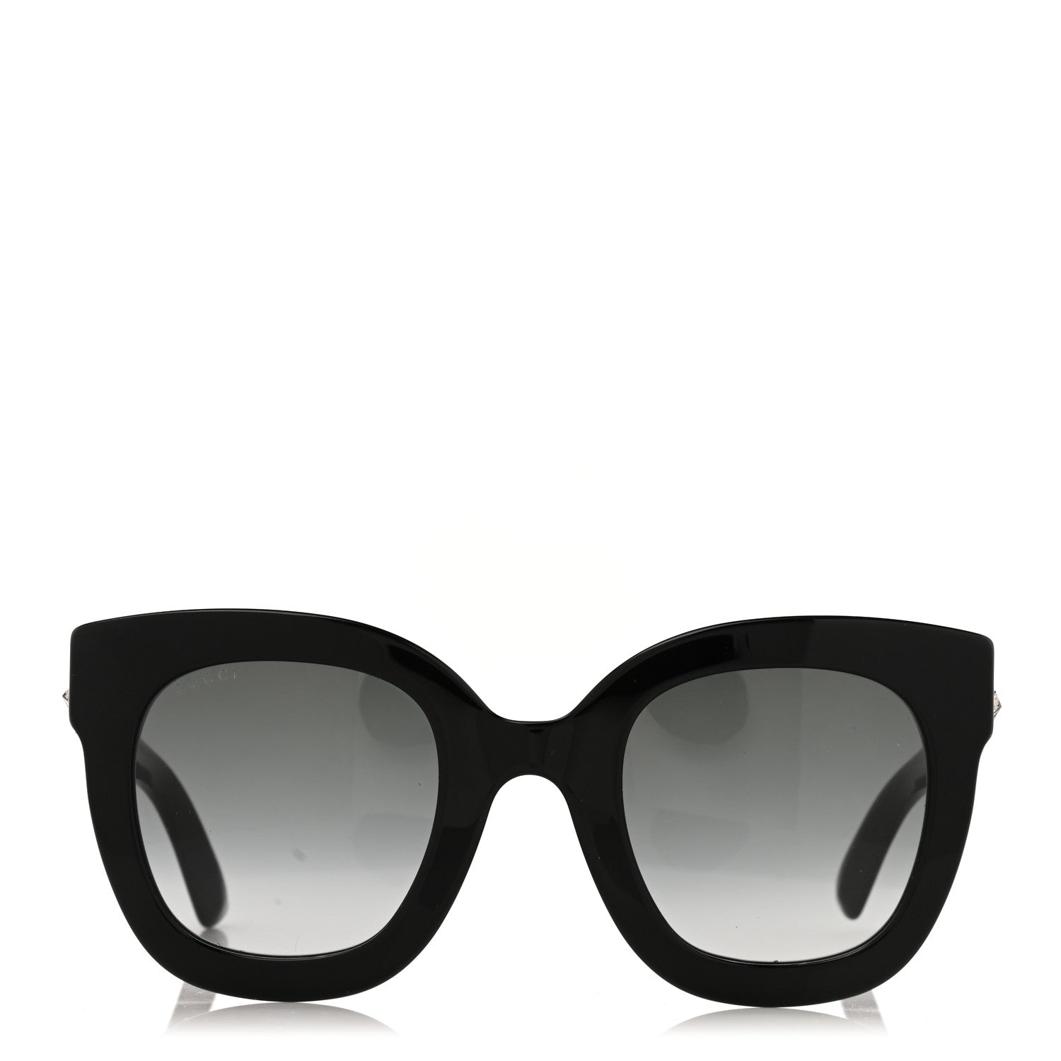 Gucci Acetate Crystal Star Round Frame Sunglasses GG0208S Black 2 of 8