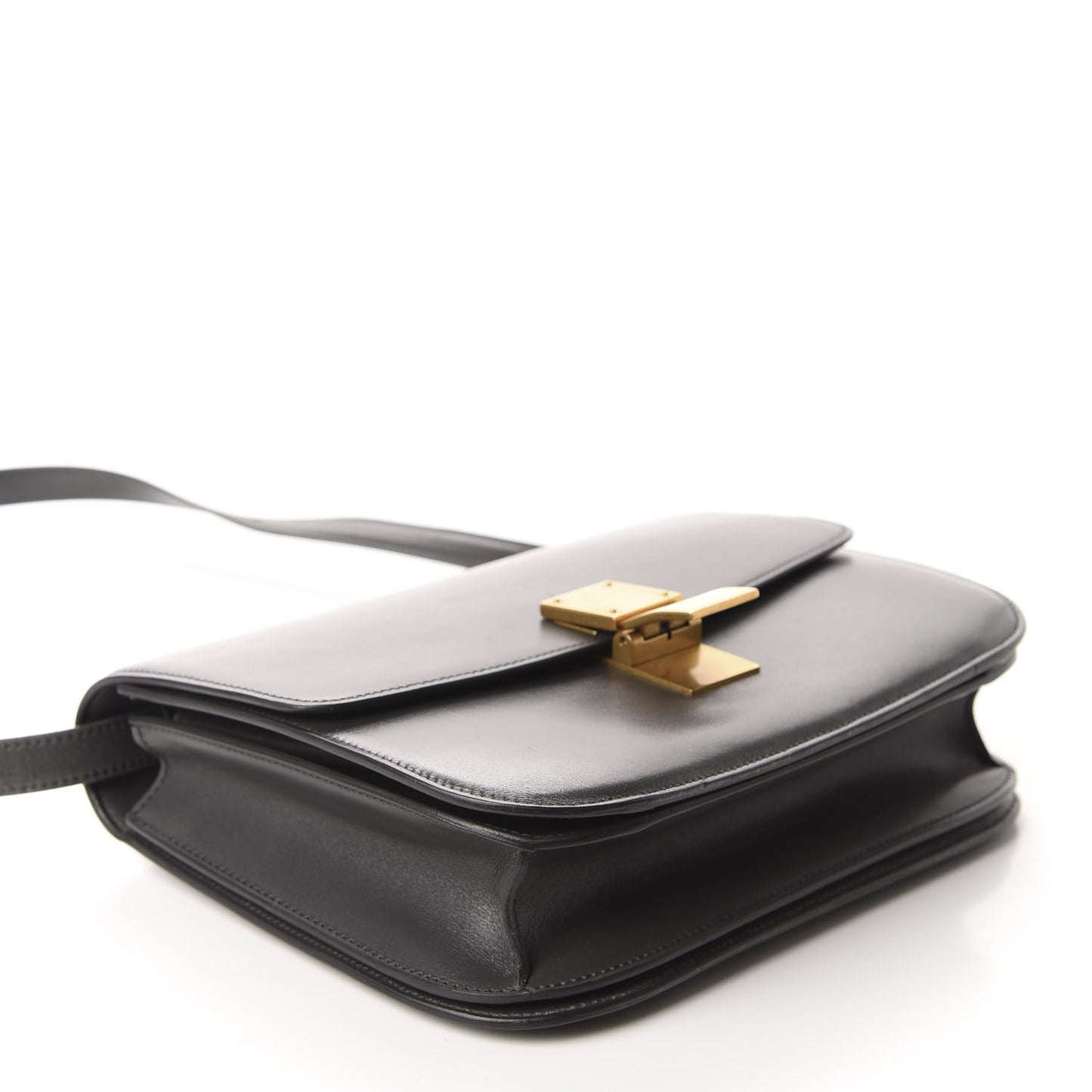 Smooth Calfskin Medium Classic Box Flap Bag Anthracite