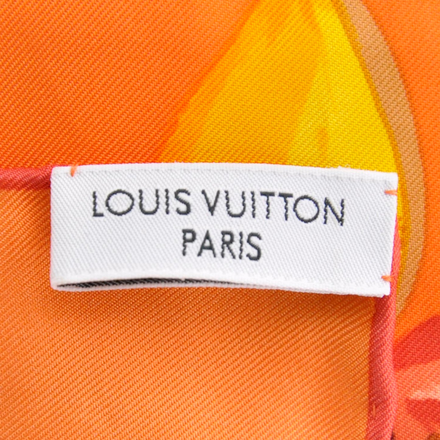 Silk Carre Au Fil De Temps Scarf Orange