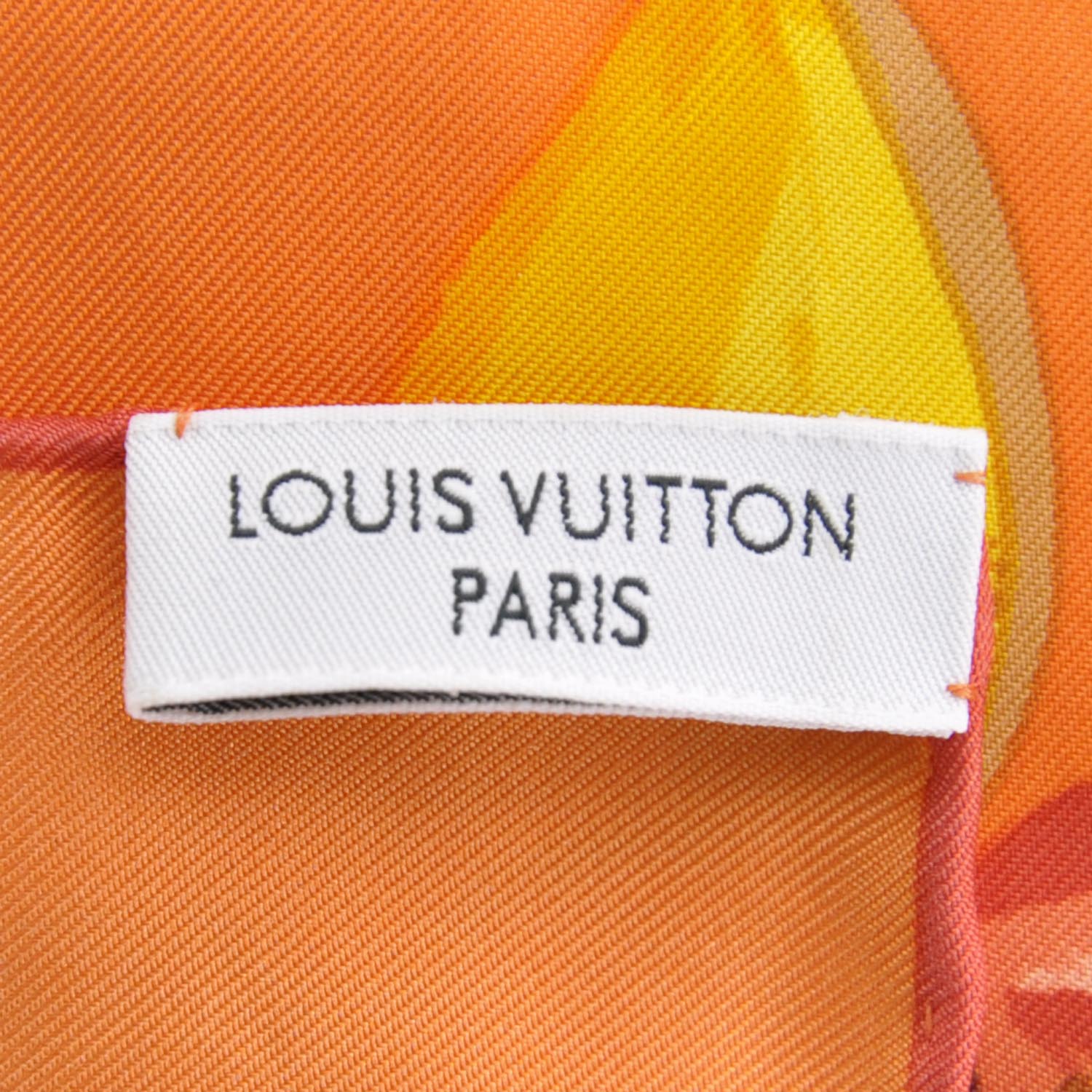 Louis Vuitton Silk Carre Au Fil De Temps Scarf Orange 7 of 9