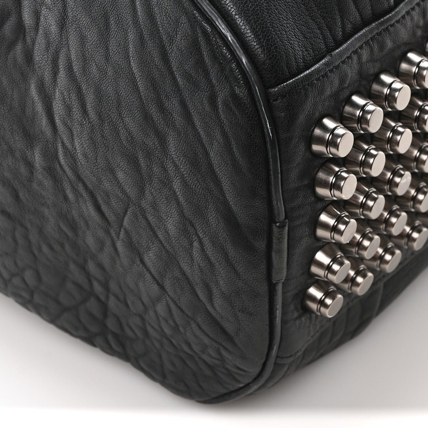 Pebbled Lambskin Rocco Black Nickel Hardware