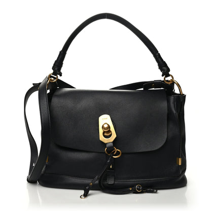 Chloe Calfskin Medium Owen Flap Bag Full Blue 1 of 10