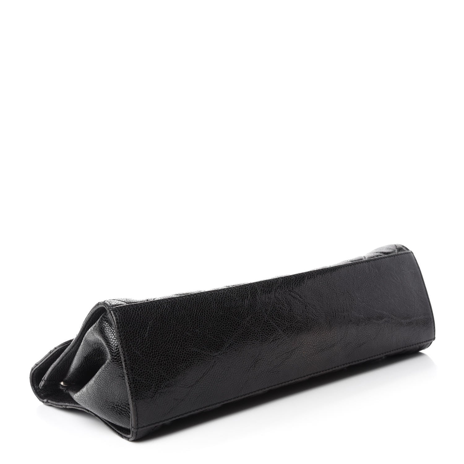 Chanel Crumpled Grained Calfskin Jumbo CC Crave Flap Black 4 of 14