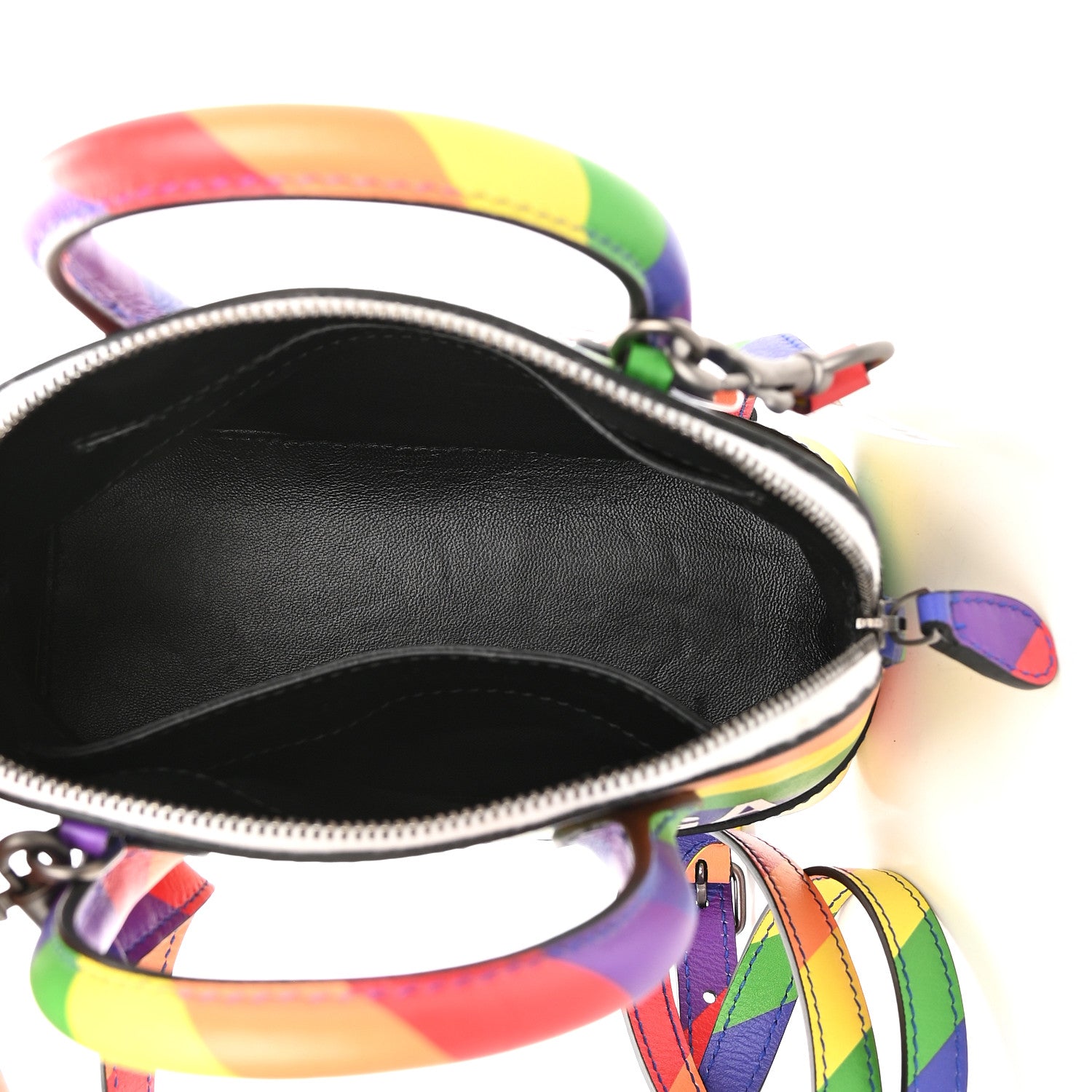 Balenciaga Smooth Calfskin Logo Rainbow XXS Ville Top Handle Bag Multicolor 7 of 9