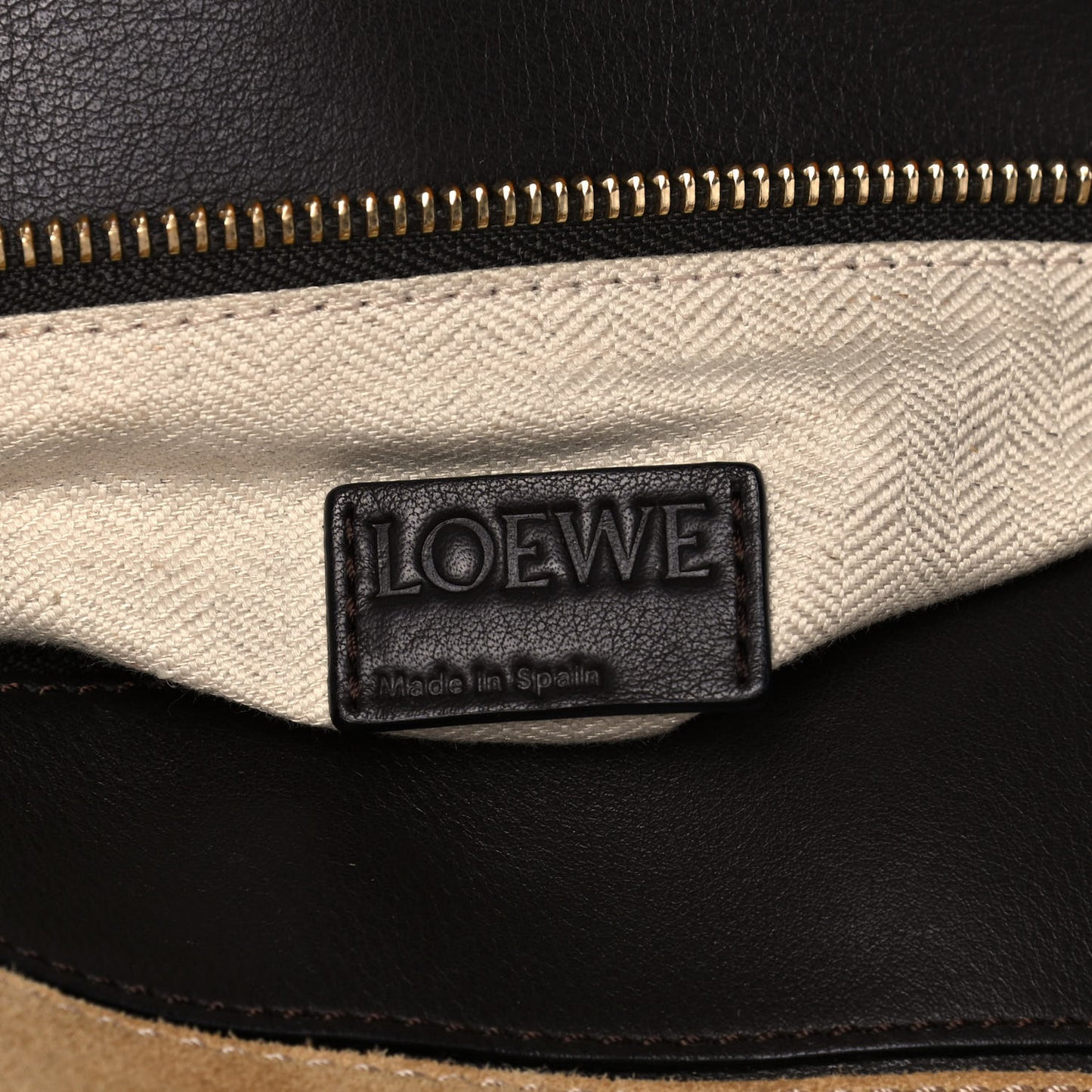 Suede Medium Puzzle Bag Gold