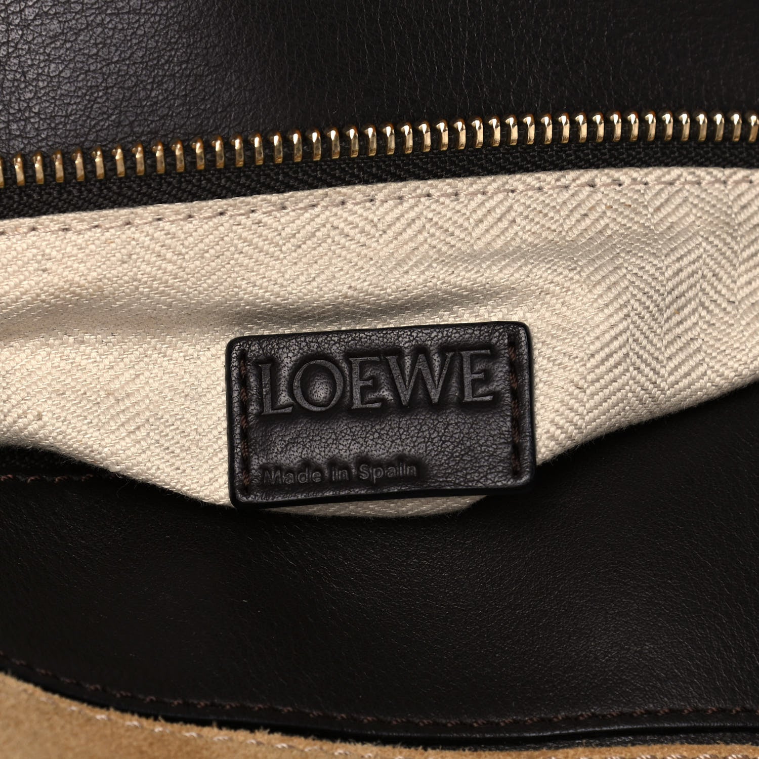 Loewe Suede Medium Puzzle Bag Gold 6 of 10
