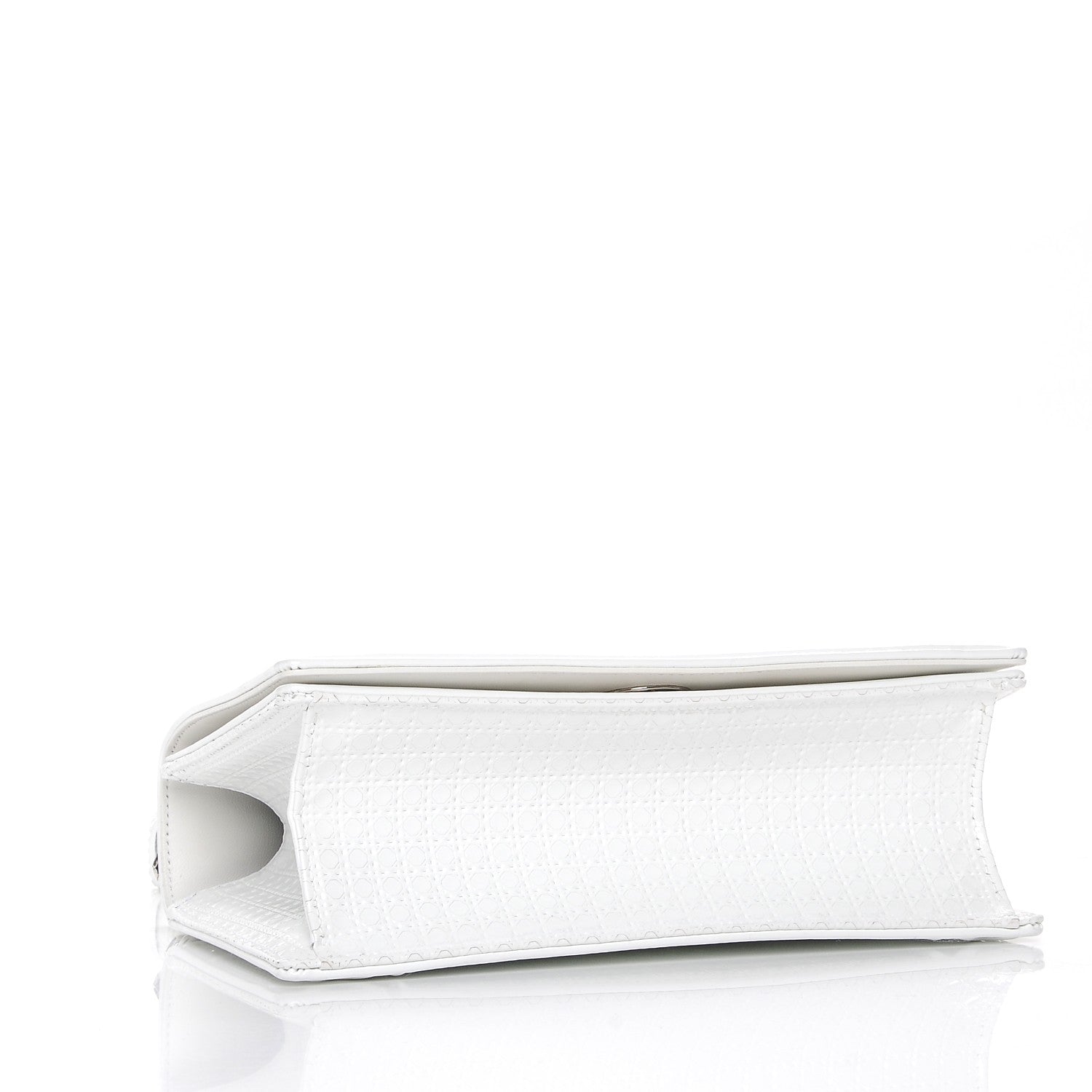Christian Dior Patent Micro-Cannage Small Diorama Flap Bag White 4 of 21
