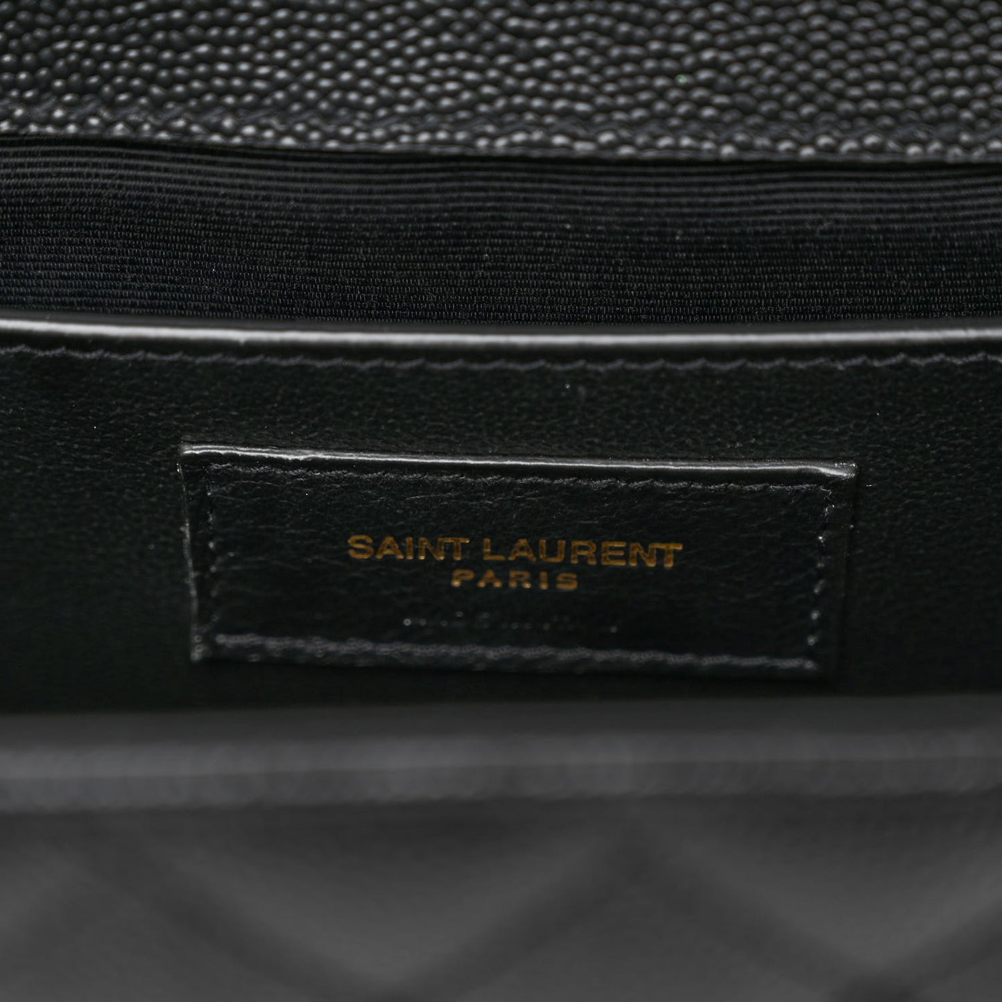 Grain De Poudre Textured Mixed Matelasse Triquilt Medium Monogram Satchel Black