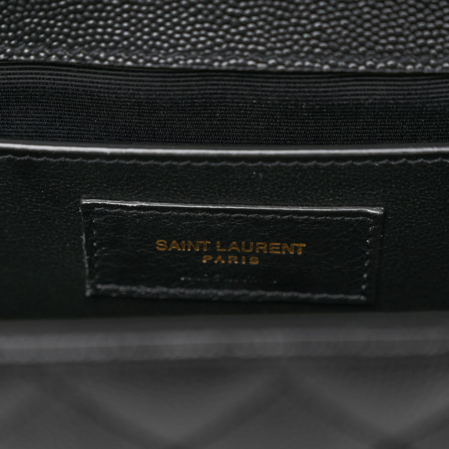 Saint Laurent Grain De Poudre Textured Mixed Matelasse Triquilt Medium Monogram Satchel Black 6 of 9