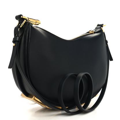 Fendi Vitello Grace Matte Mini Fendigraphy Hobo Bag Black 3 of 10