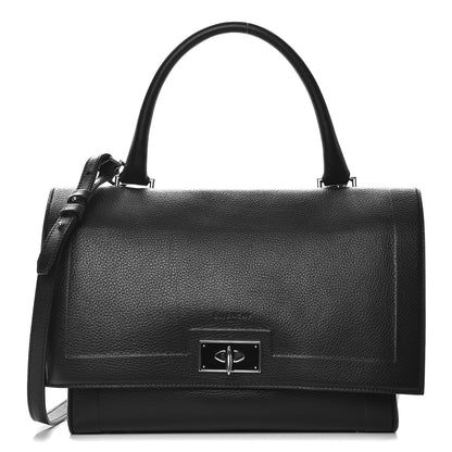 Givenchy Grained Calfskin Small Shark Lock Satchel Black 1 of 8