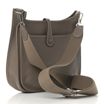 Hermes Taurillon Clemence Evelyne III PM Etoupe 3 of 15