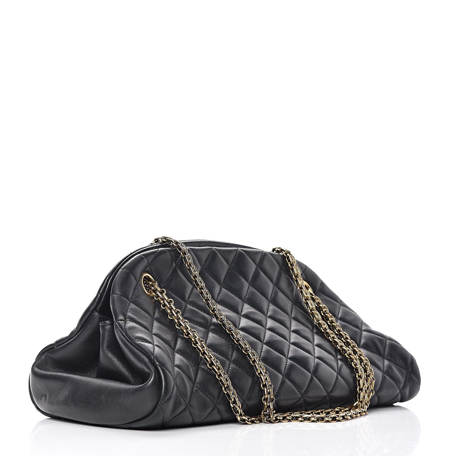 Chanel Lambskin Quilted Medium Just Mademoiselle Black 3 of 10