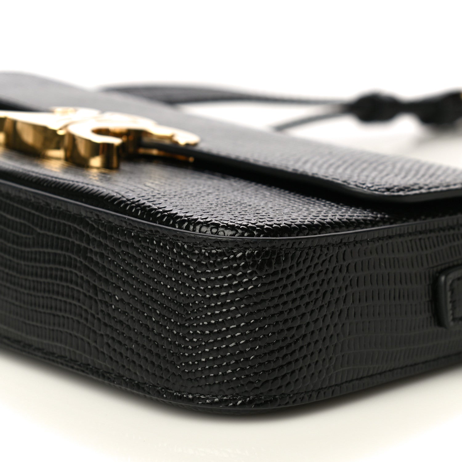Celine Lizard Mini Triomphe Black 6 of 12