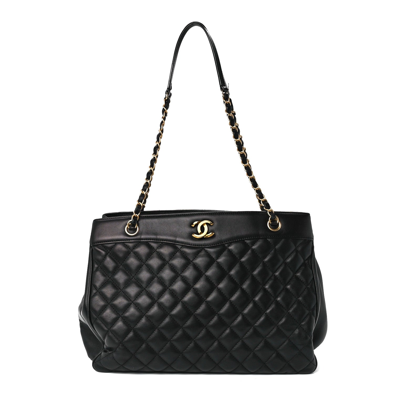 Chanel Lambskin Quilted Coco Vintage Tote Black 1 of 12